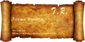 Torma Renáta névjegykártya